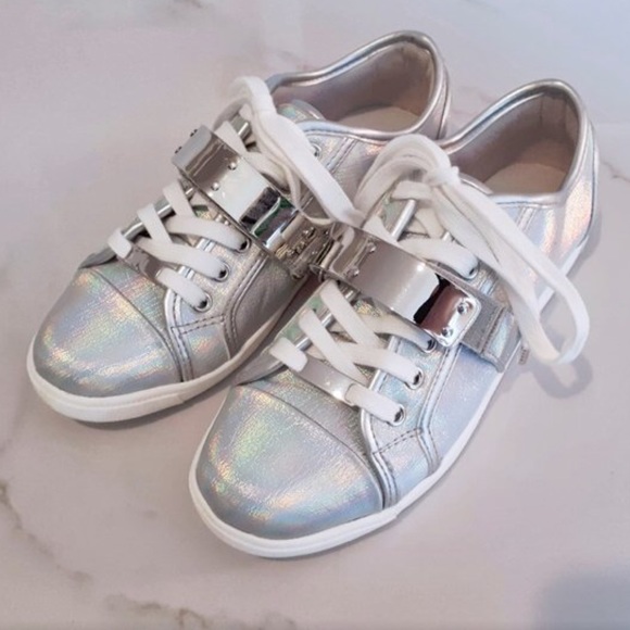 ALDO Portus silver hologram sneaker Size 6 - Picture 2 of 12